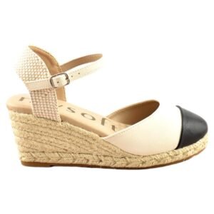 Alpargatas de esparto con cuña y cierre de hebilla 325624