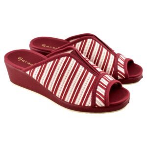 Zapatillas de casa con cuña y elástico central 811641