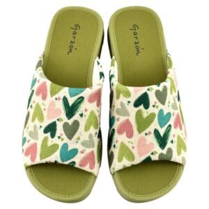 Zapatillas de casa descubiertas con estampado en la pala 238243