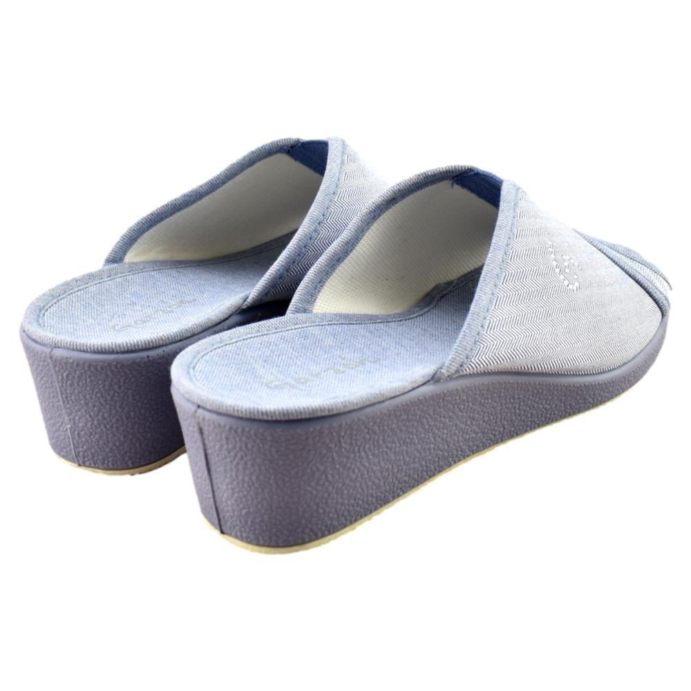 Zapatillas de casa con cuña y elástico central 738501 - Imagen 4