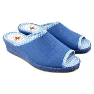 Zapatillas de casa con cuña y piso de goma 836323