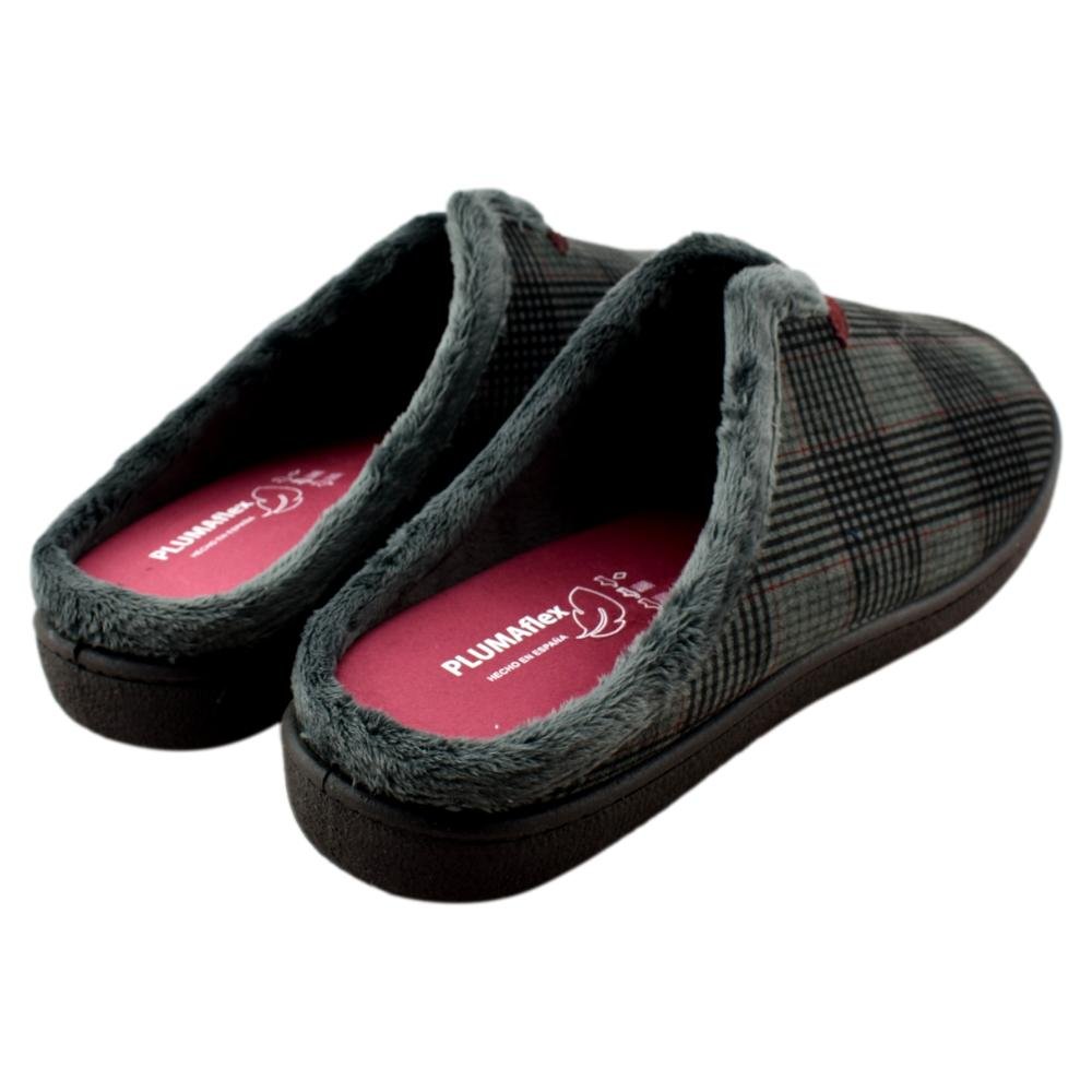 Zapatillas de casa de cuadros con plantilla acolchada que se adapta a la anatomía del pie 330986 - Imagen 3