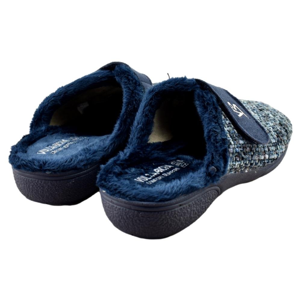 Zapatillas de casa de horma ancha con cierre de tira adherente 396761 - Imagen 4