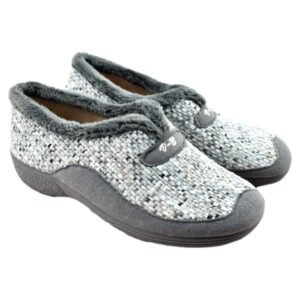 Zapatillas de casa anchas con tejido muy cálido 222311