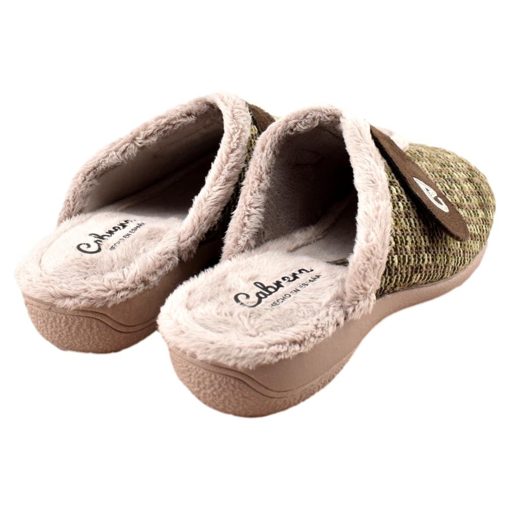 Zapatillas de casa de horma ancha con cierre de tira adherente 514614 - Imagen 3