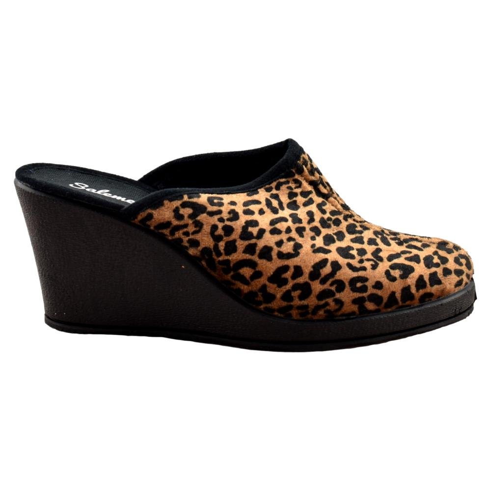 Zapatillas de casa con cuña alta animal print 587429 - Imagen 3
