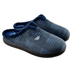 Zapatillas de casa de cuadros con plantilla acolchada 917069